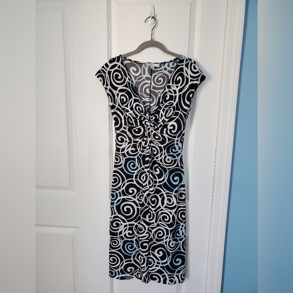 G.H. Bass & Co. Black Dress w/ Swirl Pattern - Picture 1 of 2